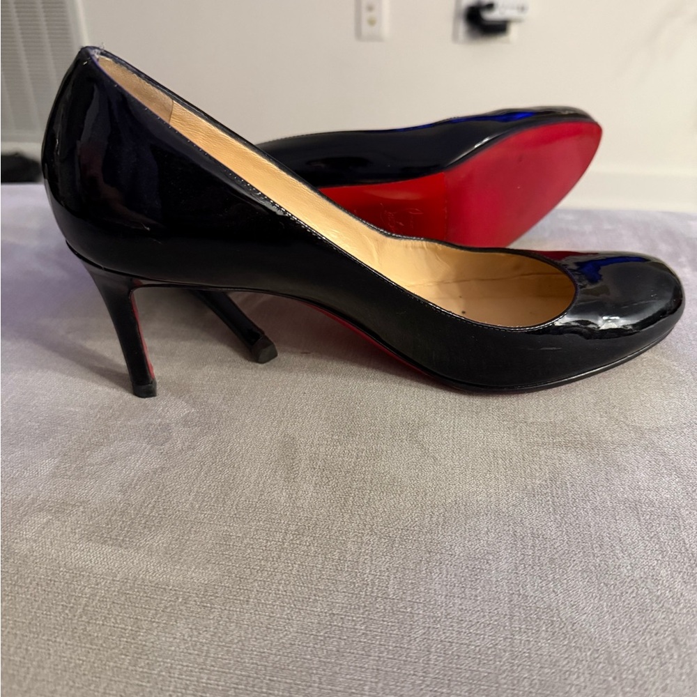 3” Black Patent Christian Louboutin Pumps